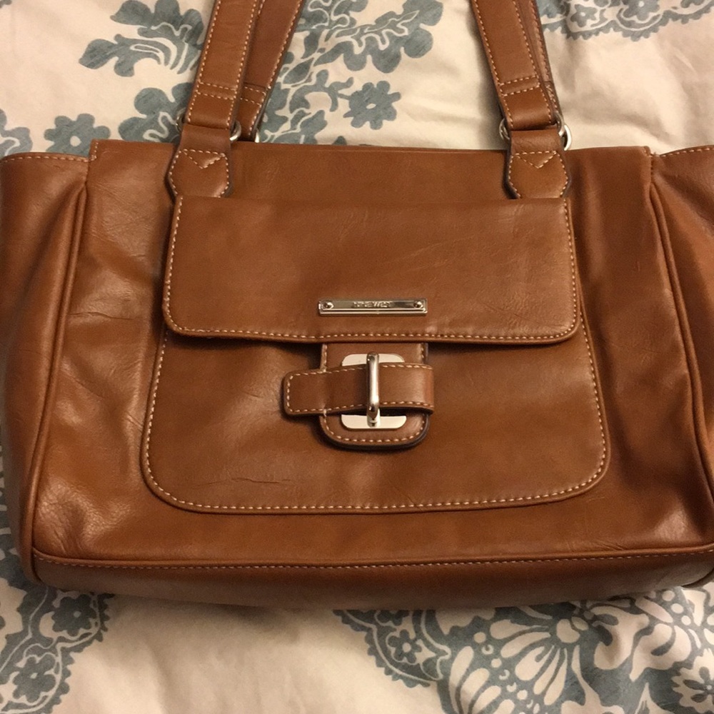 COPY - 3/$15 Nine West tan leather tote